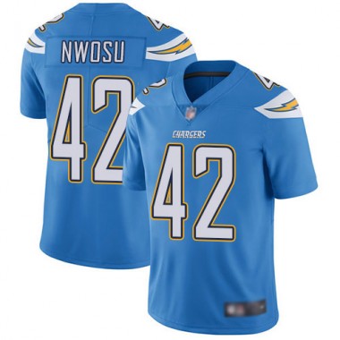 Los Angeles Chargers NFL Football Uchenna Nwosu Electric Blue Jersey Youth Limited #42 Alternate Vapor Untouchable->youth nfl jersey->Youth Jersey
